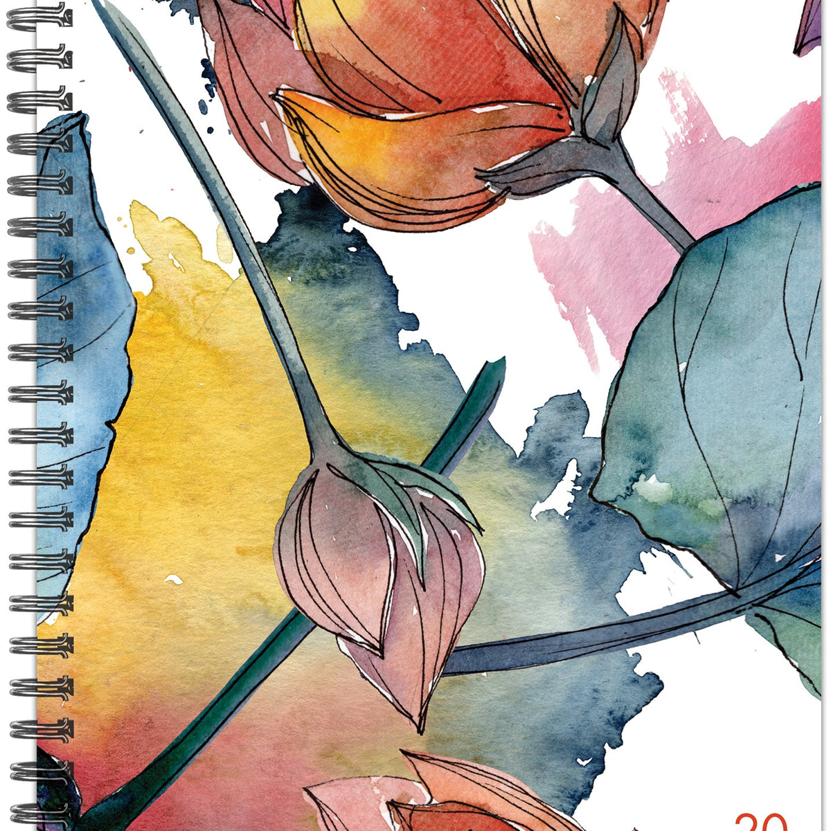 Watercolor Flora 2025 Softcover Weekly Planner Willow Creek Press