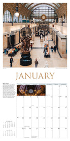 2026 Wall Calendar with large monthly date boxes, decorative images, and holidays, perfect for office or home organization and yearly planning