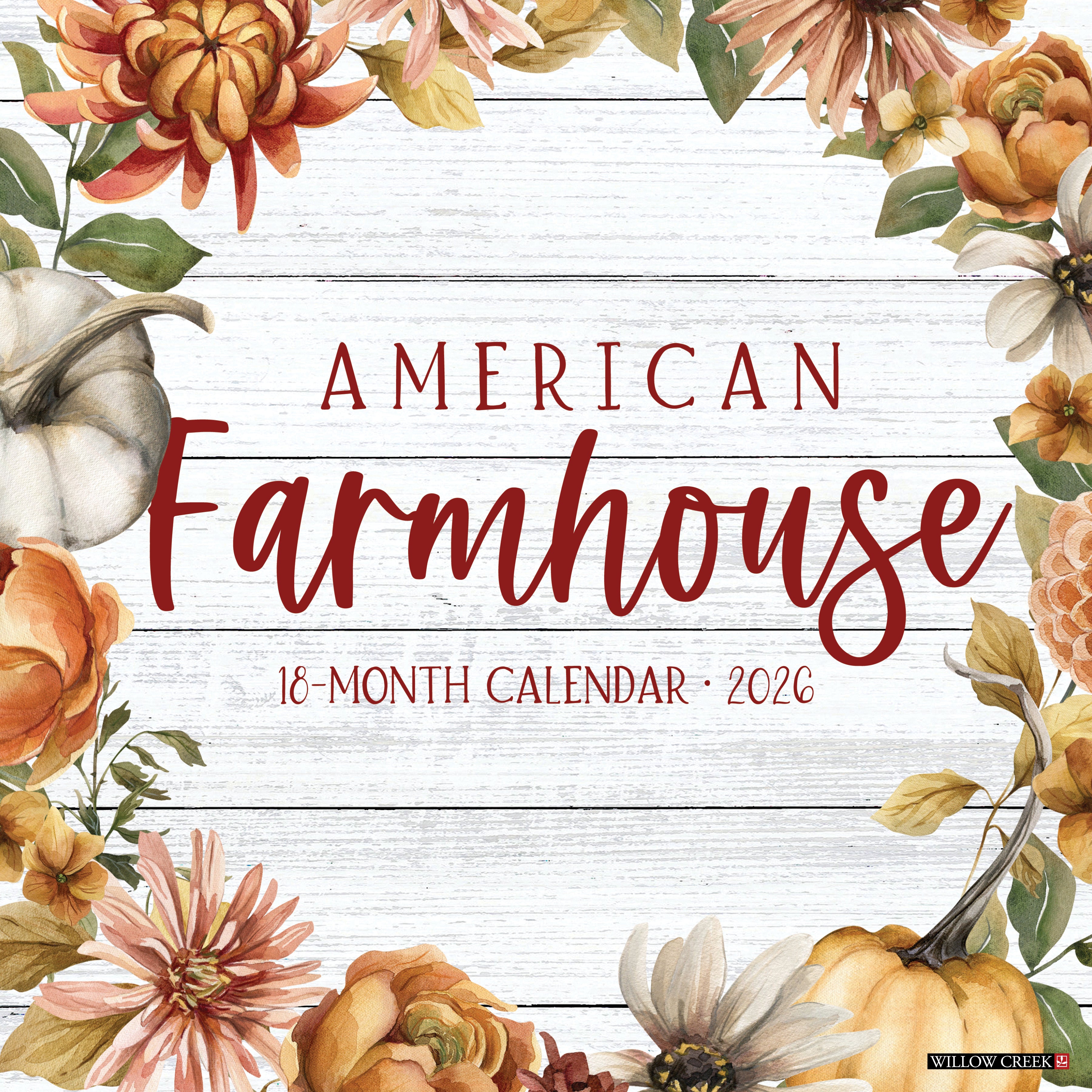 American Farmhouse 2026 Wall Calendar with rustic farmhouse photography