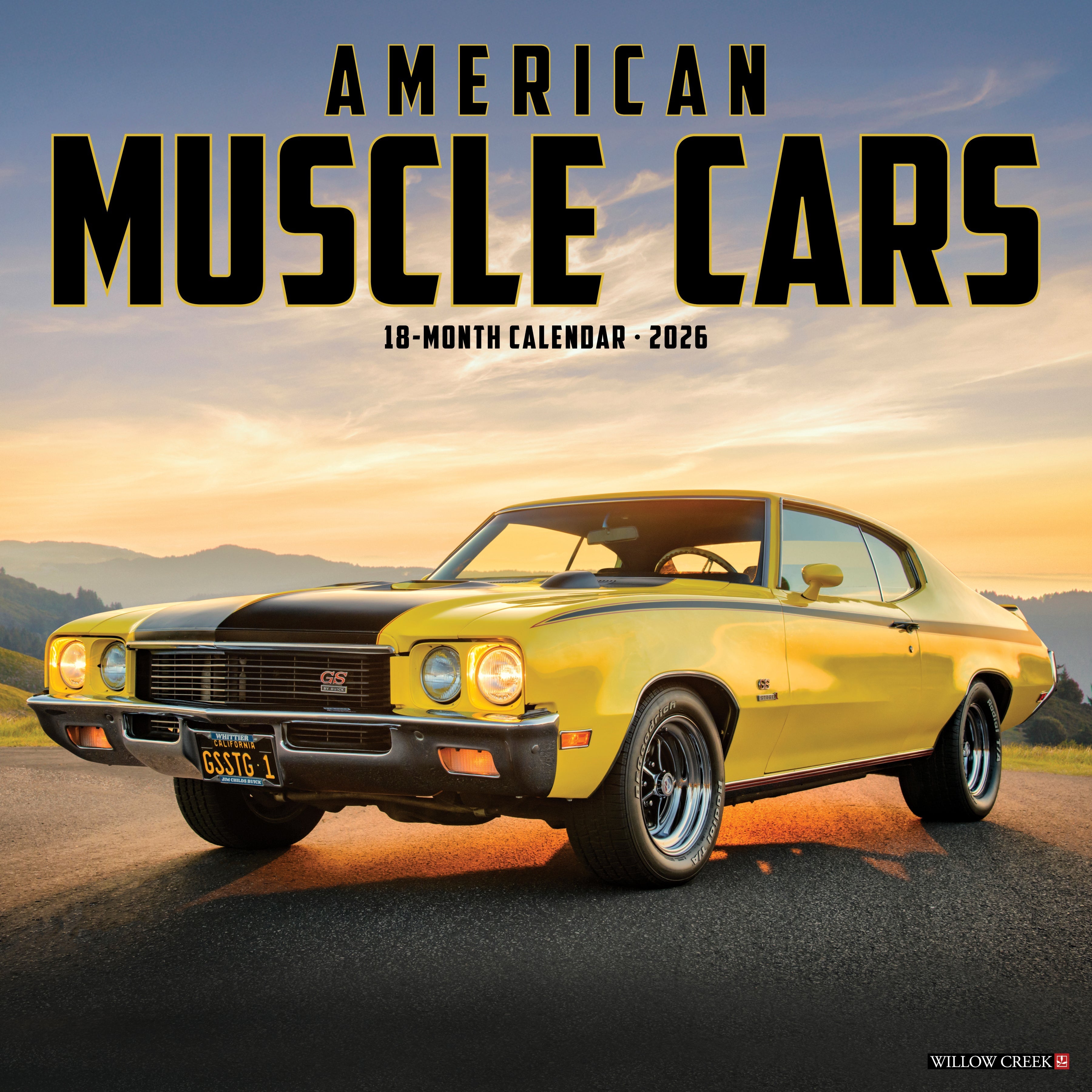 American Muscle Cars 2026 Wall Calendar featuring classic car photography