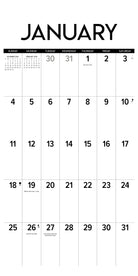 12-inch by 12-inch 2026 productivity calendar with monthly planning spreads