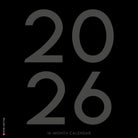 Professional 2026 wall calendar in black and white with spacious planning layout