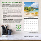 Border Collies 12" x 12" 2026 Wall Calendar with large grids for notes and appointments