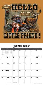 Buck Wear's Hunting & Fishing Tales 12" x 12" 2026 Wall Calendar with large grids for notes and appointments