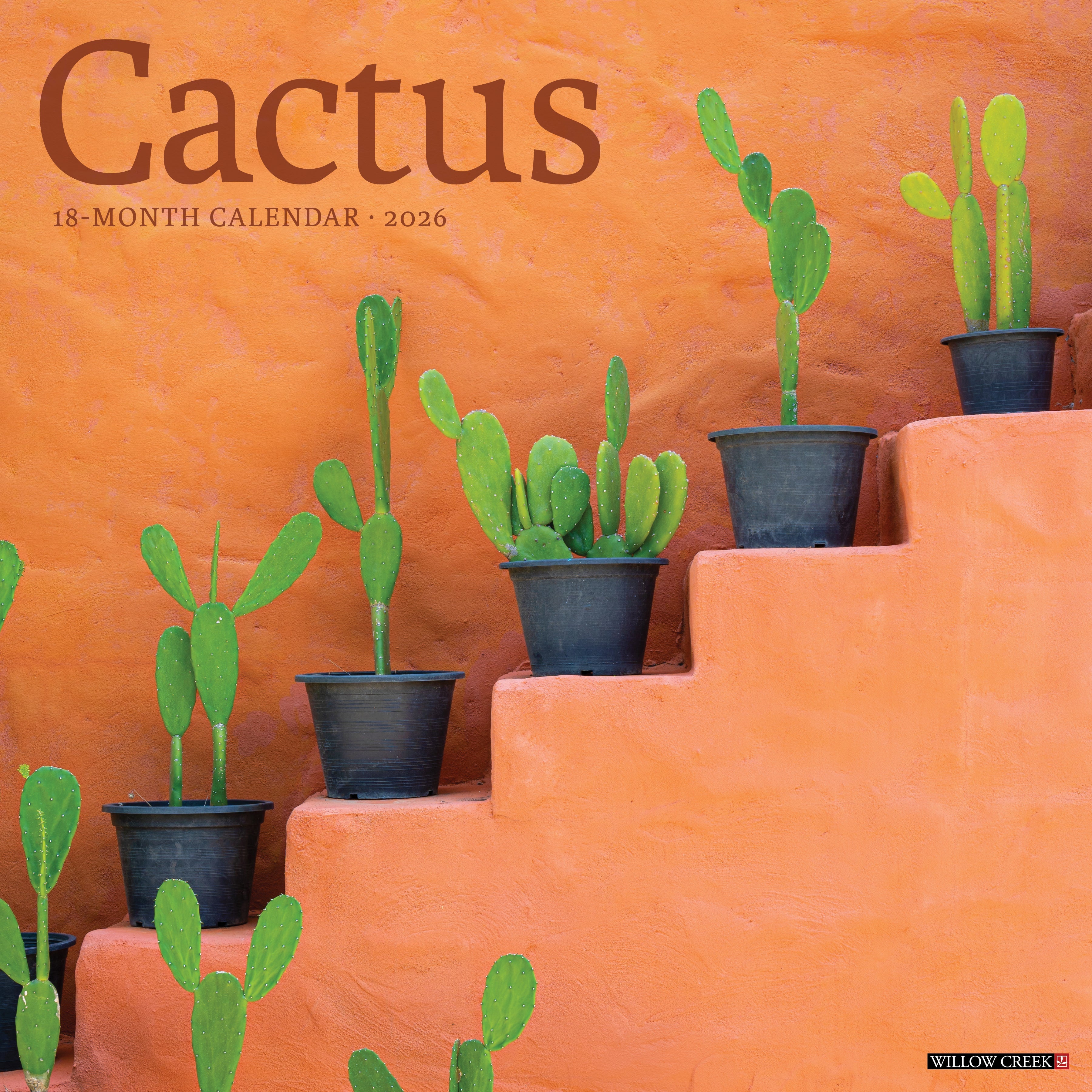 Cactus 2026 Wall Calendar featuring vibrant desert cactus photography