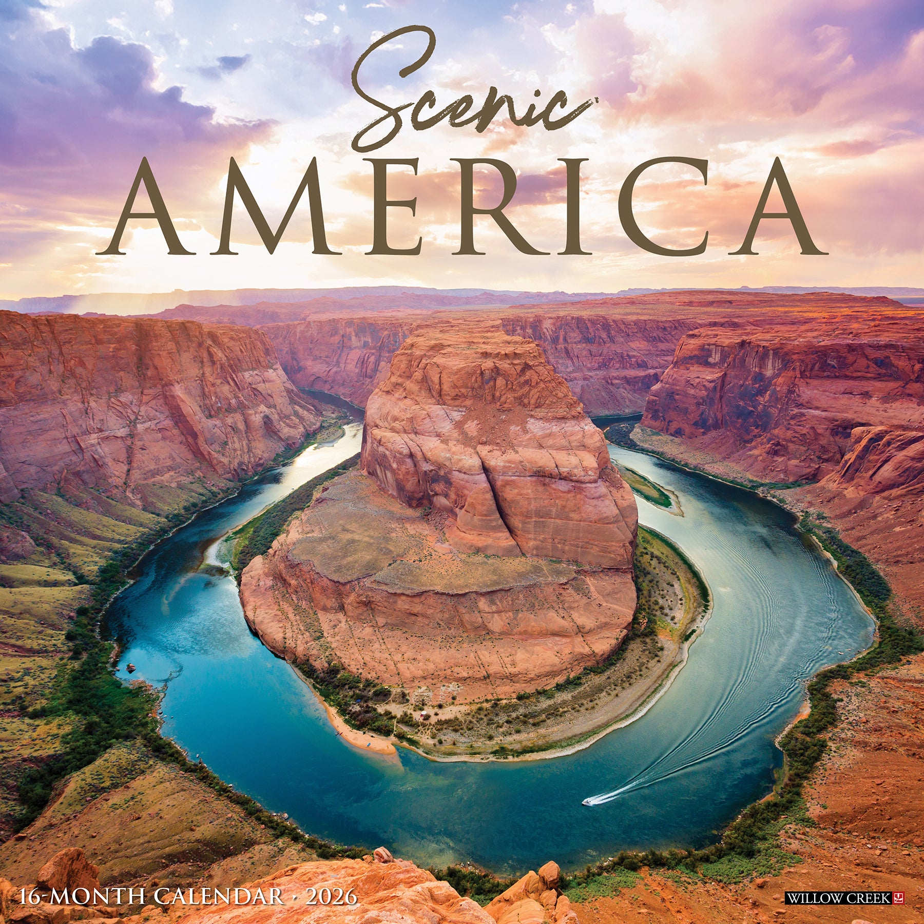 Scenic America 2026 wall calendar featuring nature photography