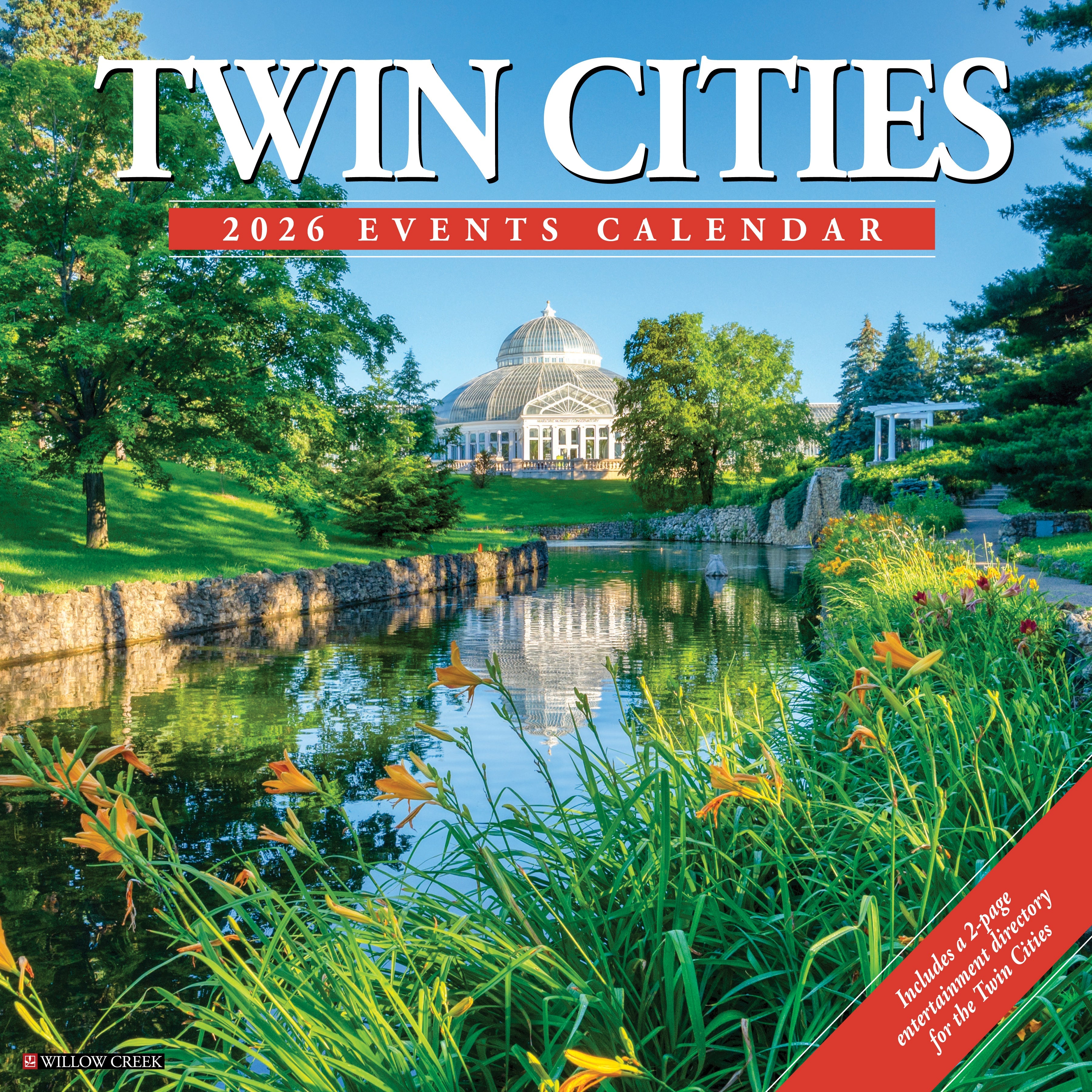 Twin Cities 2026 Wall Calendar featuring scenic view and local landmarks highlighting events and culture.