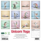 Unicorn Yoga 2026 Wall Calendar featuring whimsical unicorns in yoga poses