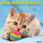 What Kittens Teach Us 2026 wall calendar, 12x12 inches, with cute kitten photos and monthly planning grids