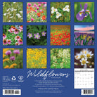 12"x12" 2026 wall calendar showcasing colorful wildflowers with large grids for notes and planning
