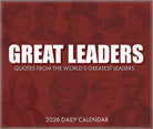 Great Leaders 2026 Daily Box Calendar featuring inspiring quotes from influential figures.