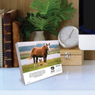 Horse-themed 2026 desk calendar displayed on workspace – inspirational gift idea”