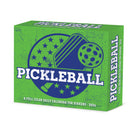 2026 Daily Box Calendar featuring colorful pickleball design with paddles and balls, perfect for pickleball enthusiasts.
