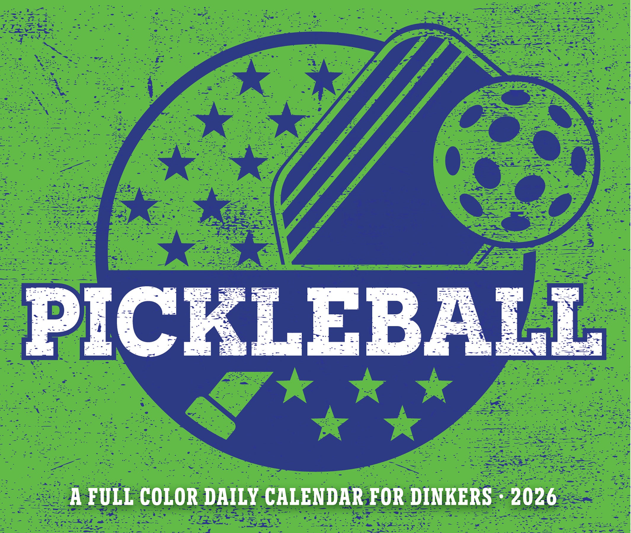 2026 Daily Box Calendar featuring playful pickleball design and bold lettering.