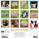 Cute pig-themed 2026 12" x 12" 2026 Wall Calendar for home décor