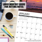 Colorful 2026 Wall Calendar with vibrant fly fishing images and monthly grids, perfect for scheduling, event tracking, and managing time