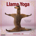 Llama Yoga 2026 wall calendar, 12x12 inches with whimsical yoga-themed llama photos