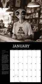 2026 Wall Calendar with large monthly date boxes, decorative images, and holidays, perfect for office or home organization and yearly planning