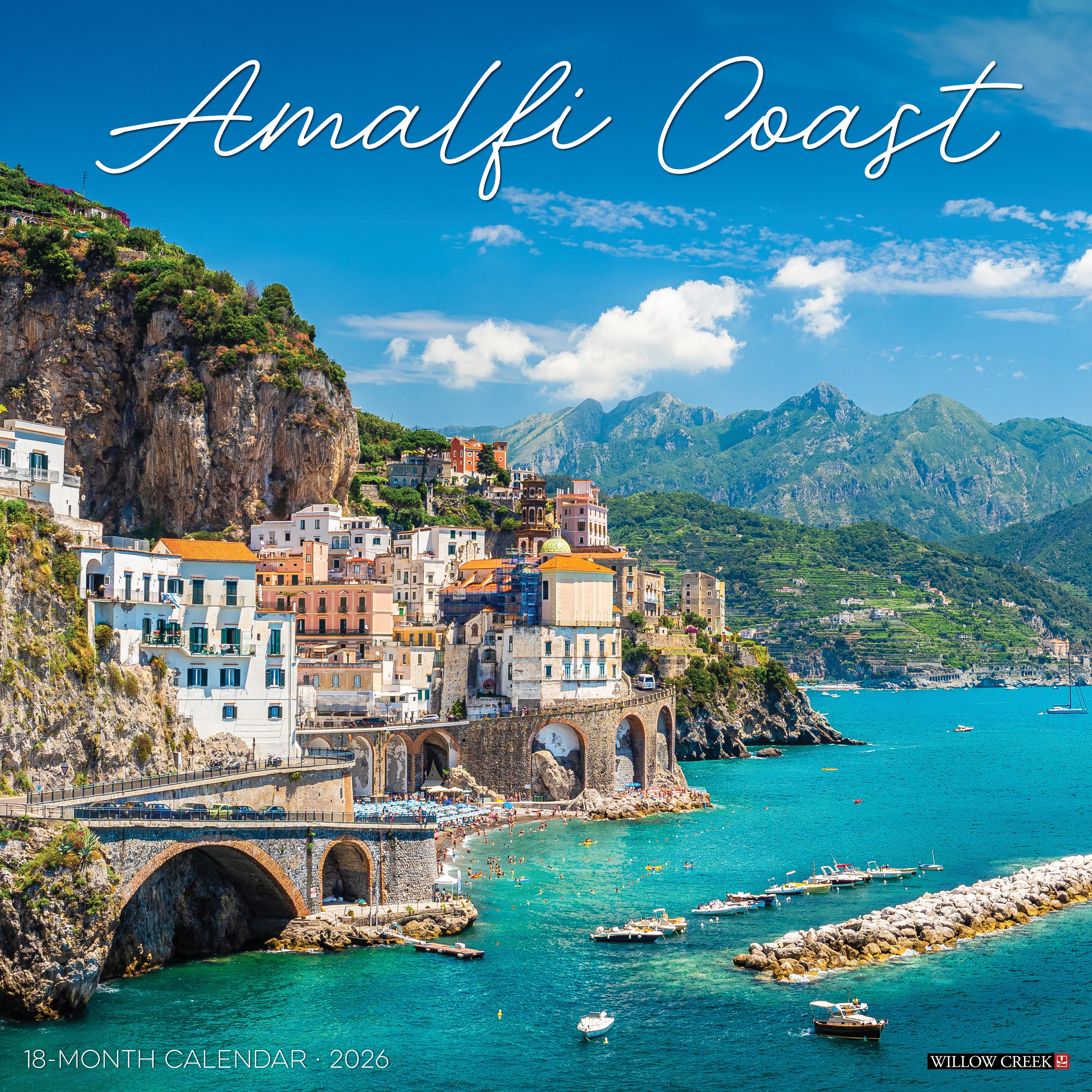 Amalfi Coast 2026 Wall Calendar featuring scenic coastal photography