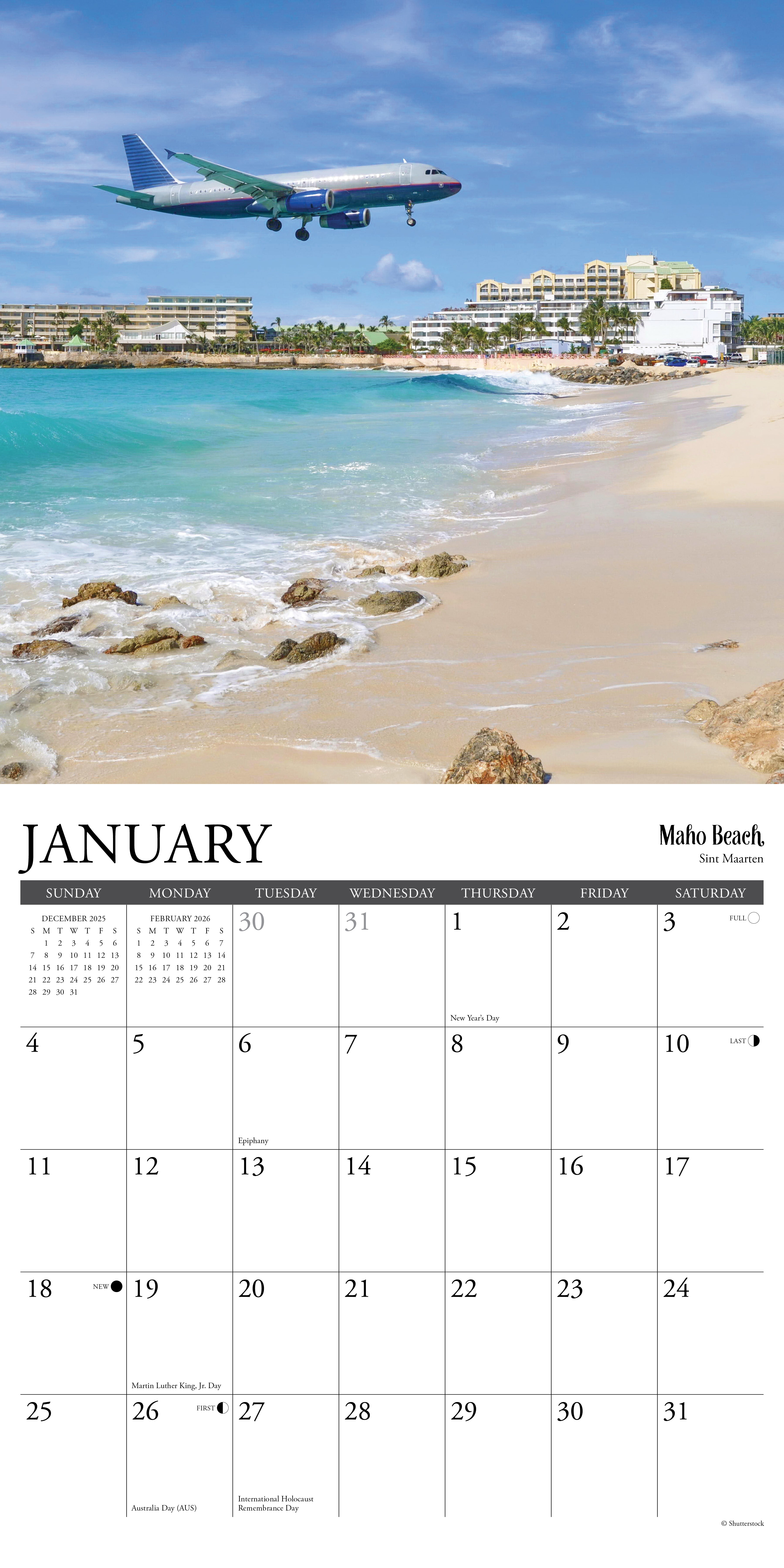 12x12 2026 wall calendar featuring colorful photography and monthly planning