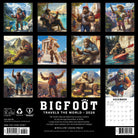 Bigfoot Travels the World 2026 Wall Calendar images showcasing fun and adventurous scenes for each month.
