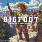 Bigfoot Travels the World 2026 Wall Calendar cover featuring Bigfoot sightseeing and tourists in a scenic landscape.
