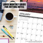12-inch by 12-inch wall calendar for goal tracking and organization