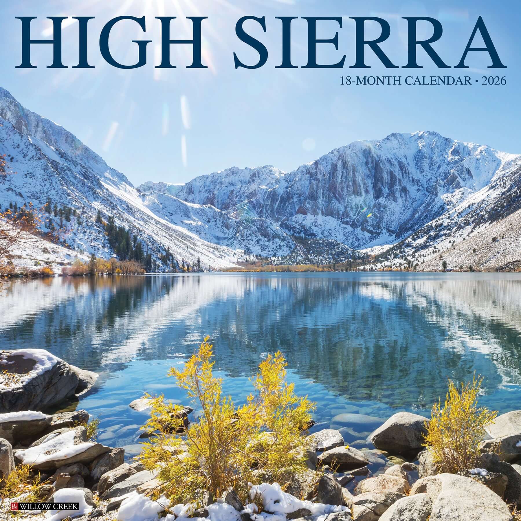High Sierra 2026 wall calendar, 12x12 inches with scenic mountain photography