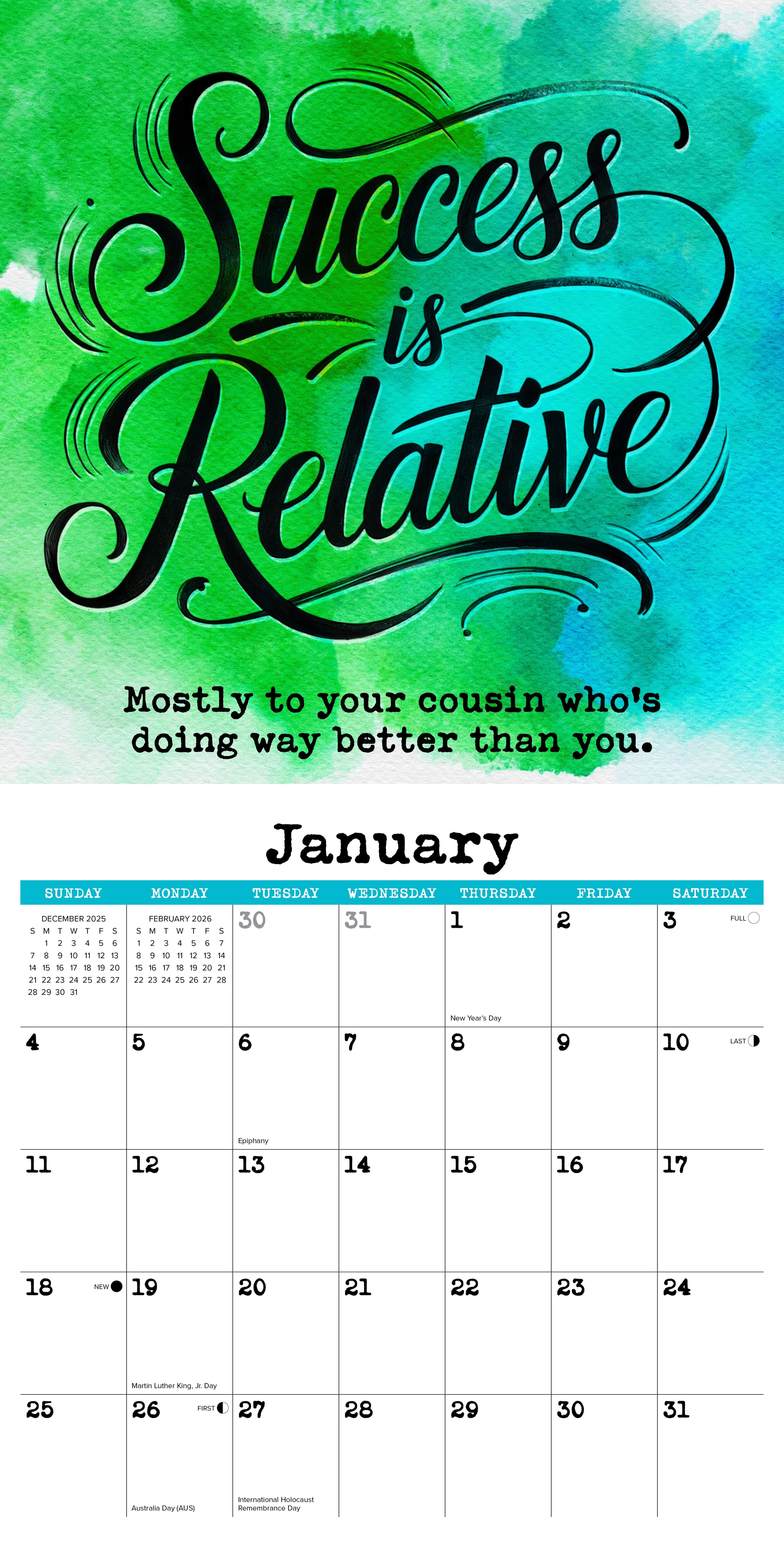 wall calendar 2026 for keeping track of important dates