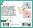 2026 Daily Box Calendar back cover featuring song lyrics and product details from Willow Creek Press.