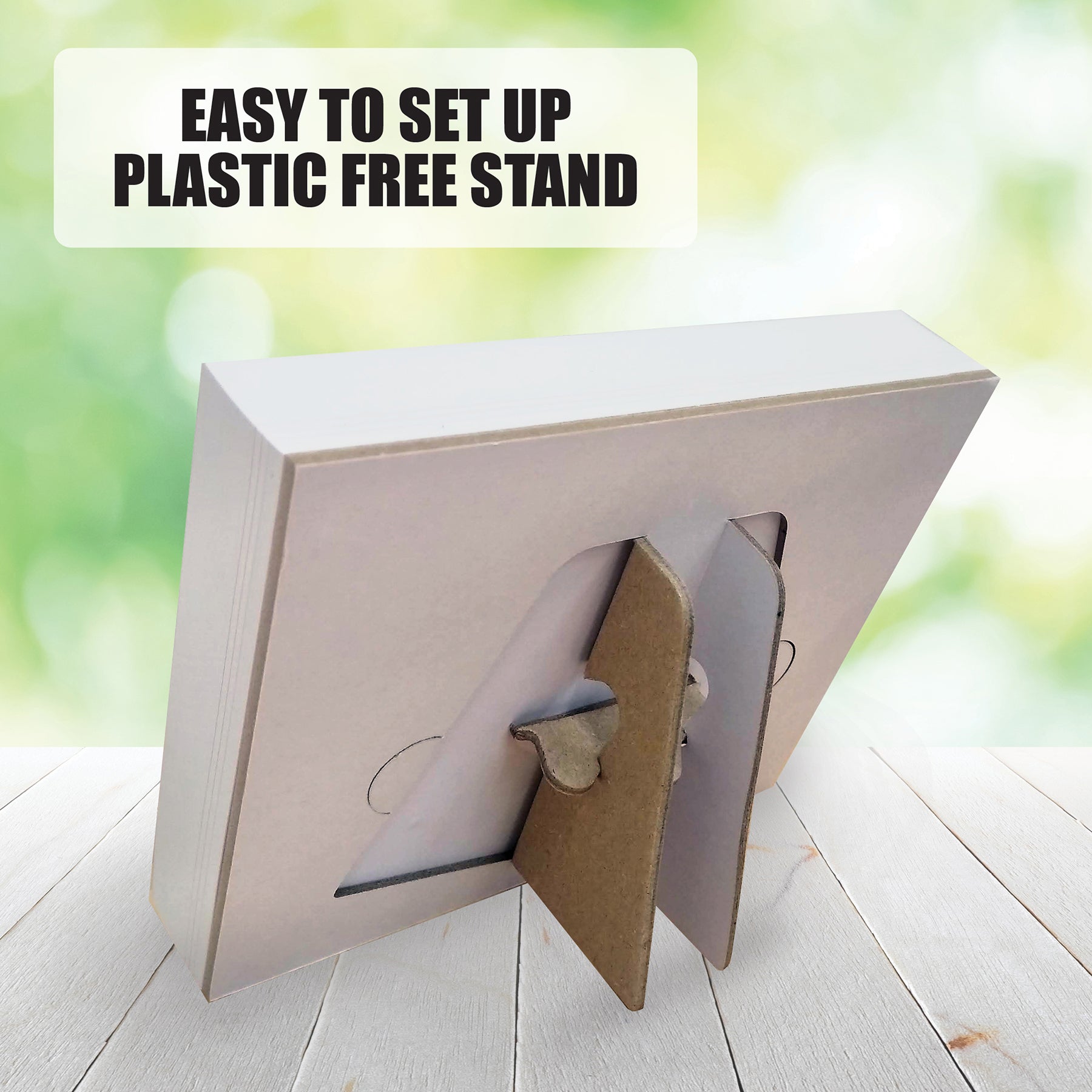 Easy to set up plastic free stand for 2026 Daily Box Calendar
