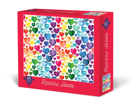 Rainbow Hearts 500-Piece Puzzle