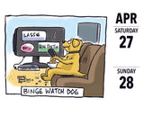 Dog Cartoon-a-Day 2024 6.2" x 5.4" Box Calendar
