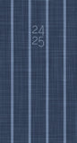 Denim Stripe 2024 3.5" x 6.5" 2-Year Pocket Planner