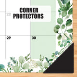 Eucalyptus & Succulents 2024 22" x 17" Large Monthly Desk Pad