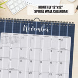 Denim Stripe 2024 12" x 12" Spiral Wall Calendar