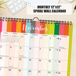 Modern Stripe 2024 12" x 12" Spiral Wall Calendar