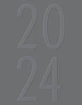 Charcoal 2024 7.5" x 9.5" Booklet Monthly Planner