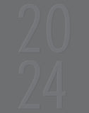 Charcoal 2024 7.5" x 9.5" Booklet Monthly Planner