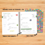 Rad Retro 2024 6.5" x 8.5" Softcover Weekly Planner