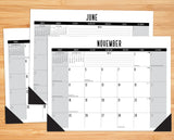 Basic 2024 22" x 17" Large Monthly Desk Pad