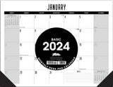 Basic 2024 22" x 17" Large Monthly Desk Pad