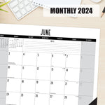 Basic 2024 22" x 17" Large Monthly Desk Pad