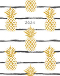 Golden Pineapples 2024 7.5" x 9.5" Booklet Monthly Planner