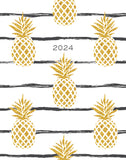 Golden Pineapples 2024 7.5" x 9.5" Booklet Monthly Planner