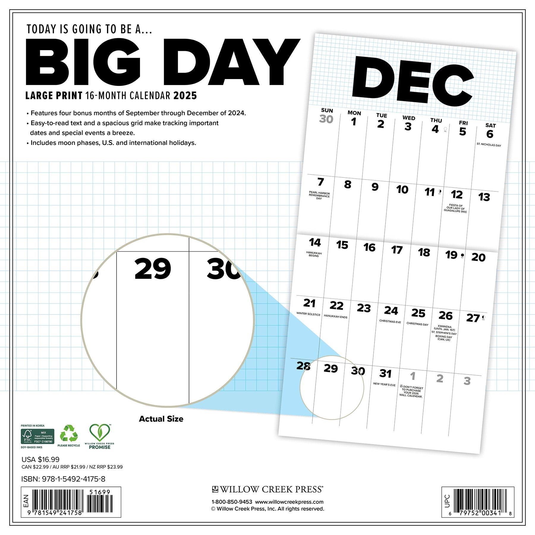 Big Day 2025 Wall Calendar – Willow Creek Press big-day-2025-wall-calendar-willow-creek-press