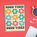 Good Vibes Academic July 2024 - June 2025 6.5" x 8.5" Softcover Planner