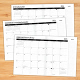 Black Academic July 2024 - June 2025 7.5" x 9.5" Booklet Monthly Planner