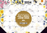 Bees and Botanicals Academic July 2024 - June 2025 17" x 12" Small Monthly Deskpad