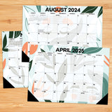 Botanical Bliss Academic July 2024 - June 2025 17" x 12" Small Monthly Deskpad